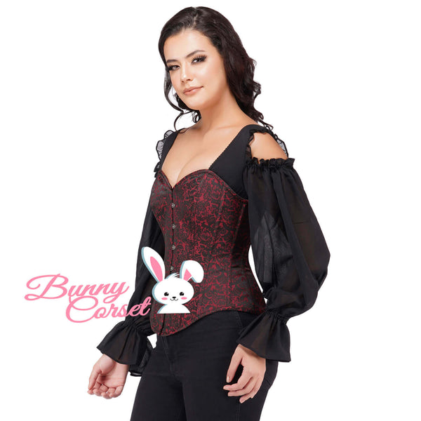 Capri Maroon Brocade Corset – Bunny Corset