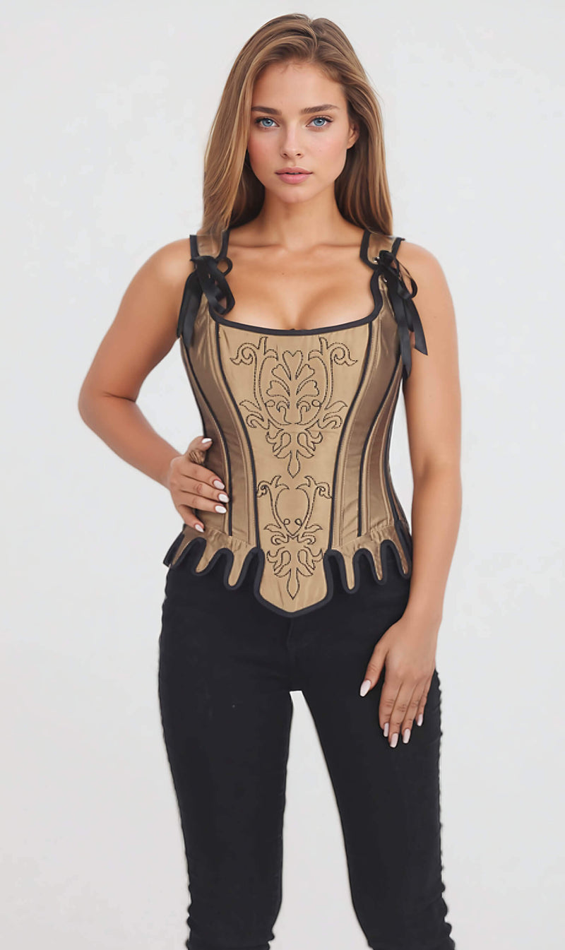 Renne Embroidered Overbust Corset