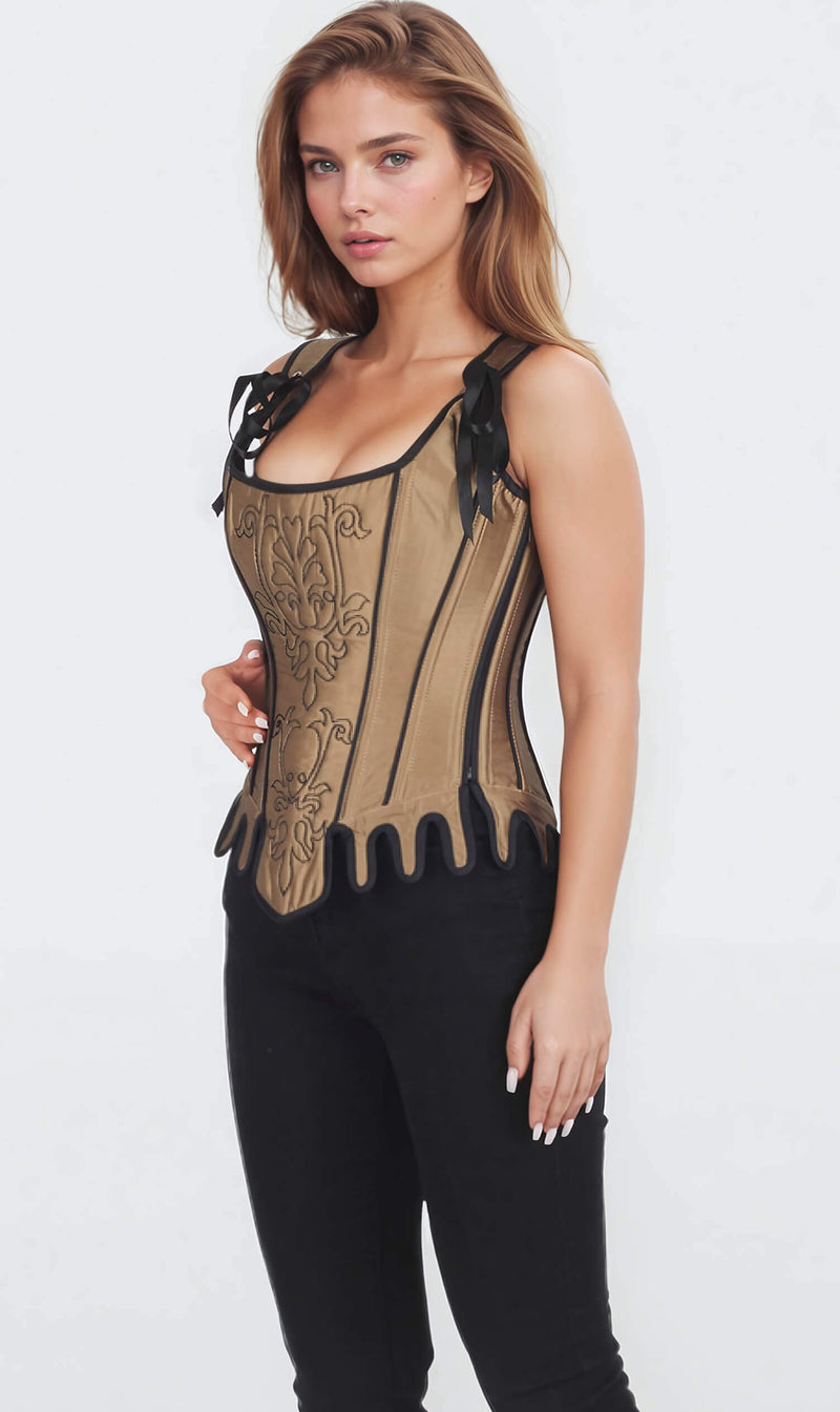 Renne Embroidered Overbust Corset