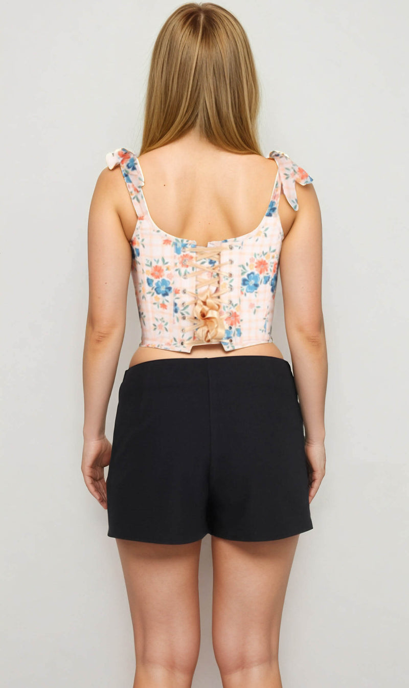 Dajaun Printed Corset Top