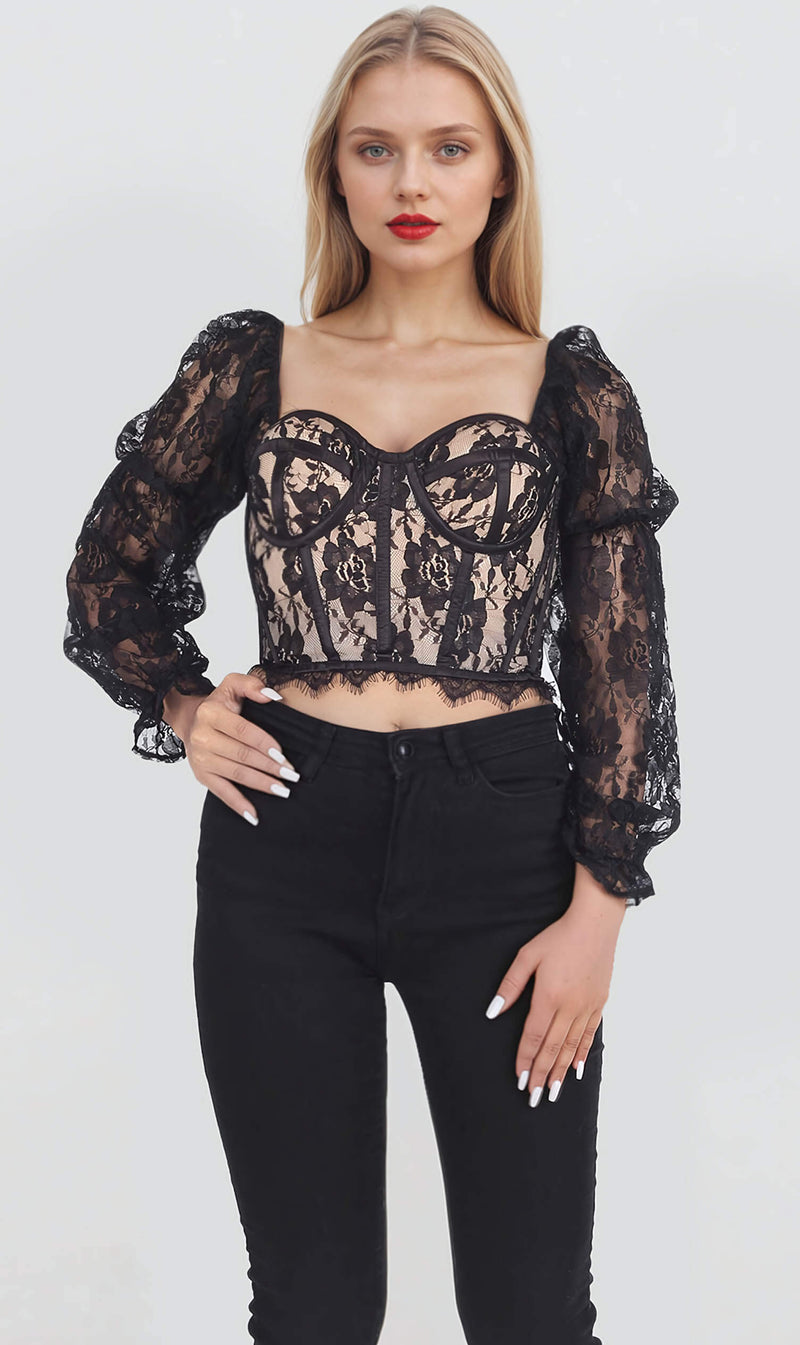 Egide Black Corset Top