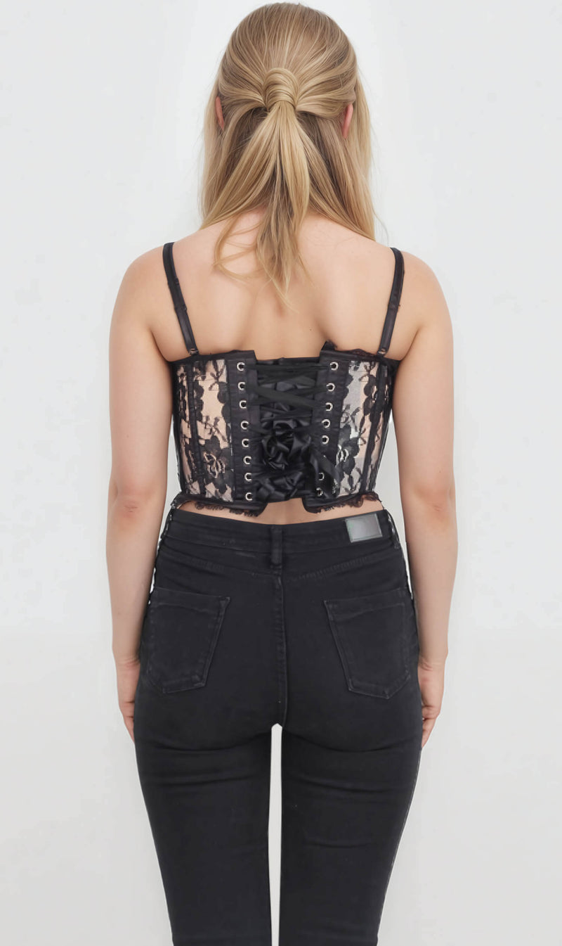 Sariq Black Corset Top