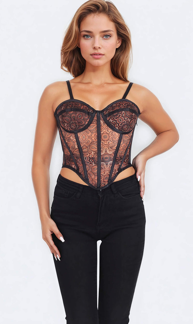 Sallie Overbust Mesh Corset