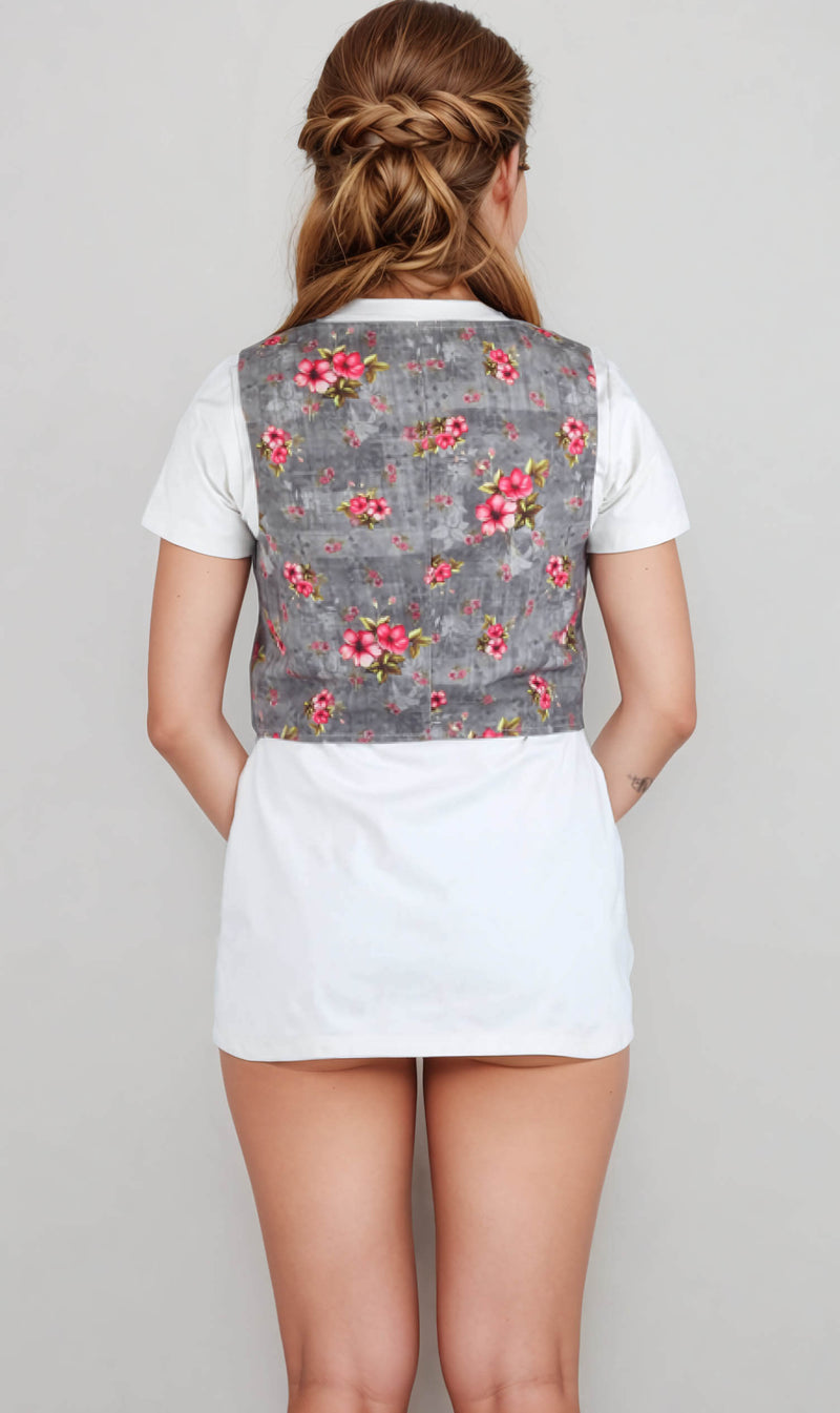 Bertha Floral Print Waist Coat