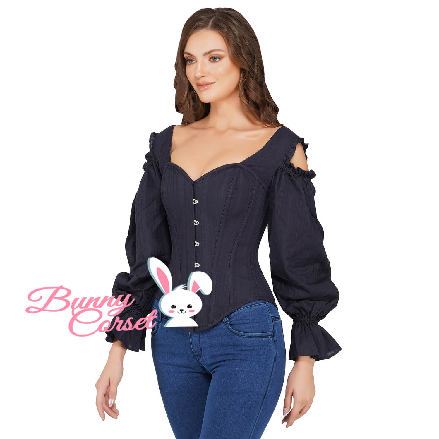 Corset top with sleeves – Bunny Corset